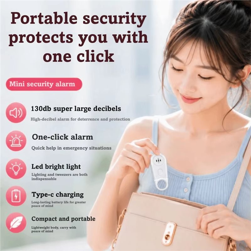 Personal Alarm Keychain - Emergency Alert Keychain Portable Personal Safety