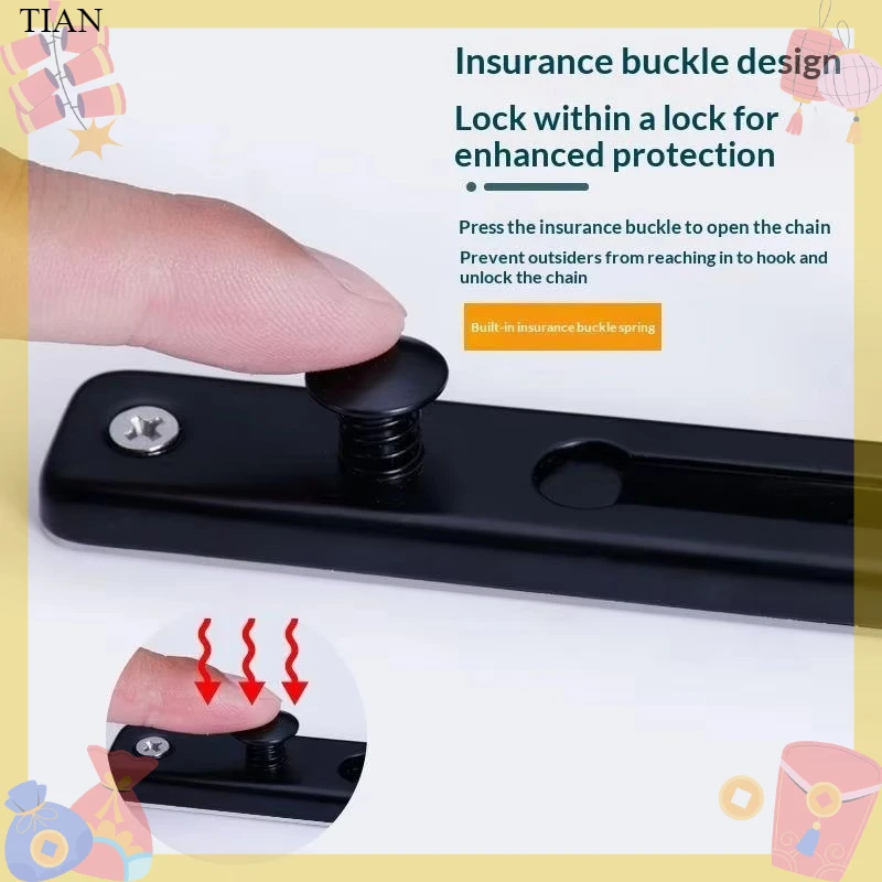 Door Chain with Lock Door Lock - Security Chain Door 评论和价格