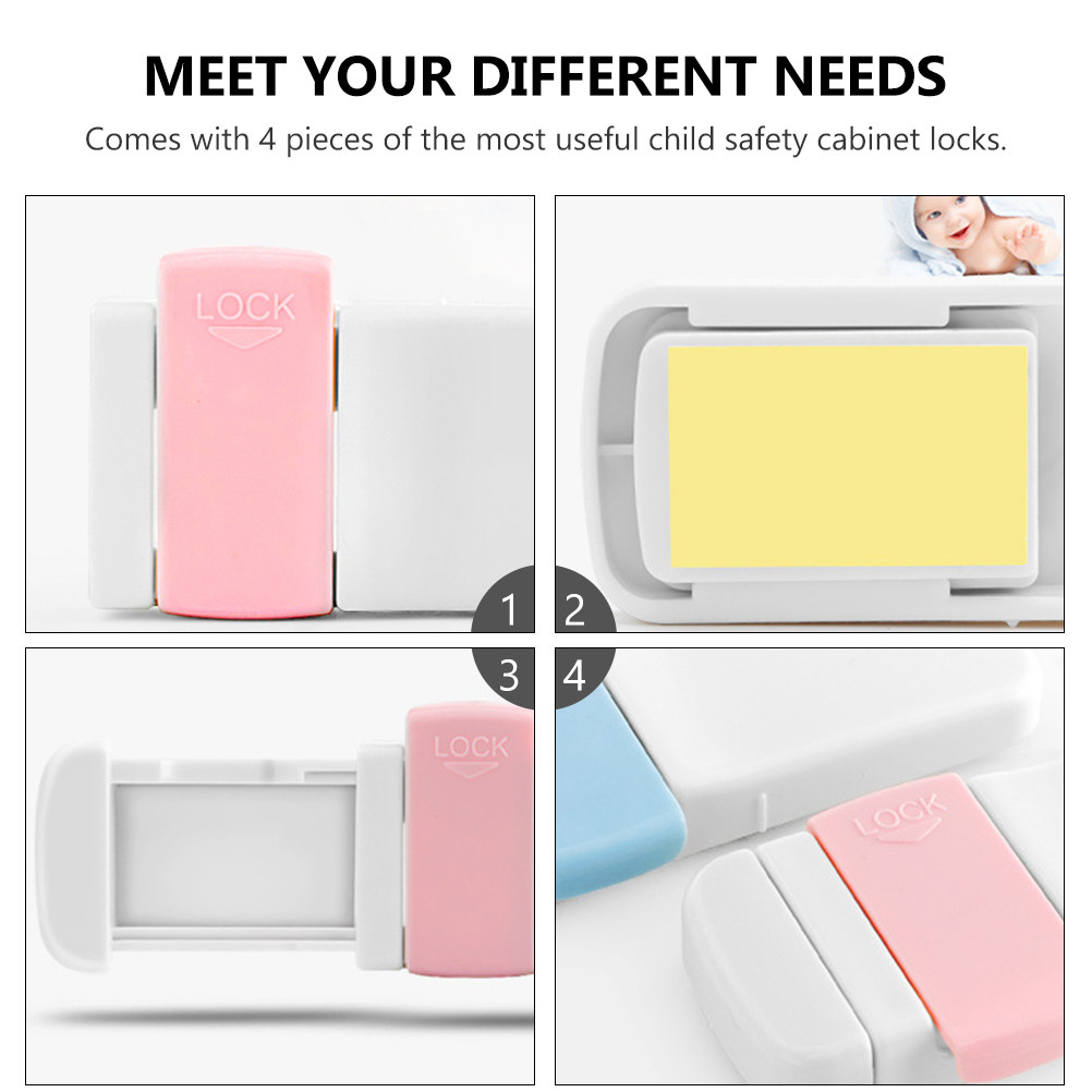 4Pcs Multifunctional Cabinet L - Medicine Cabinet Lock 评论和价格