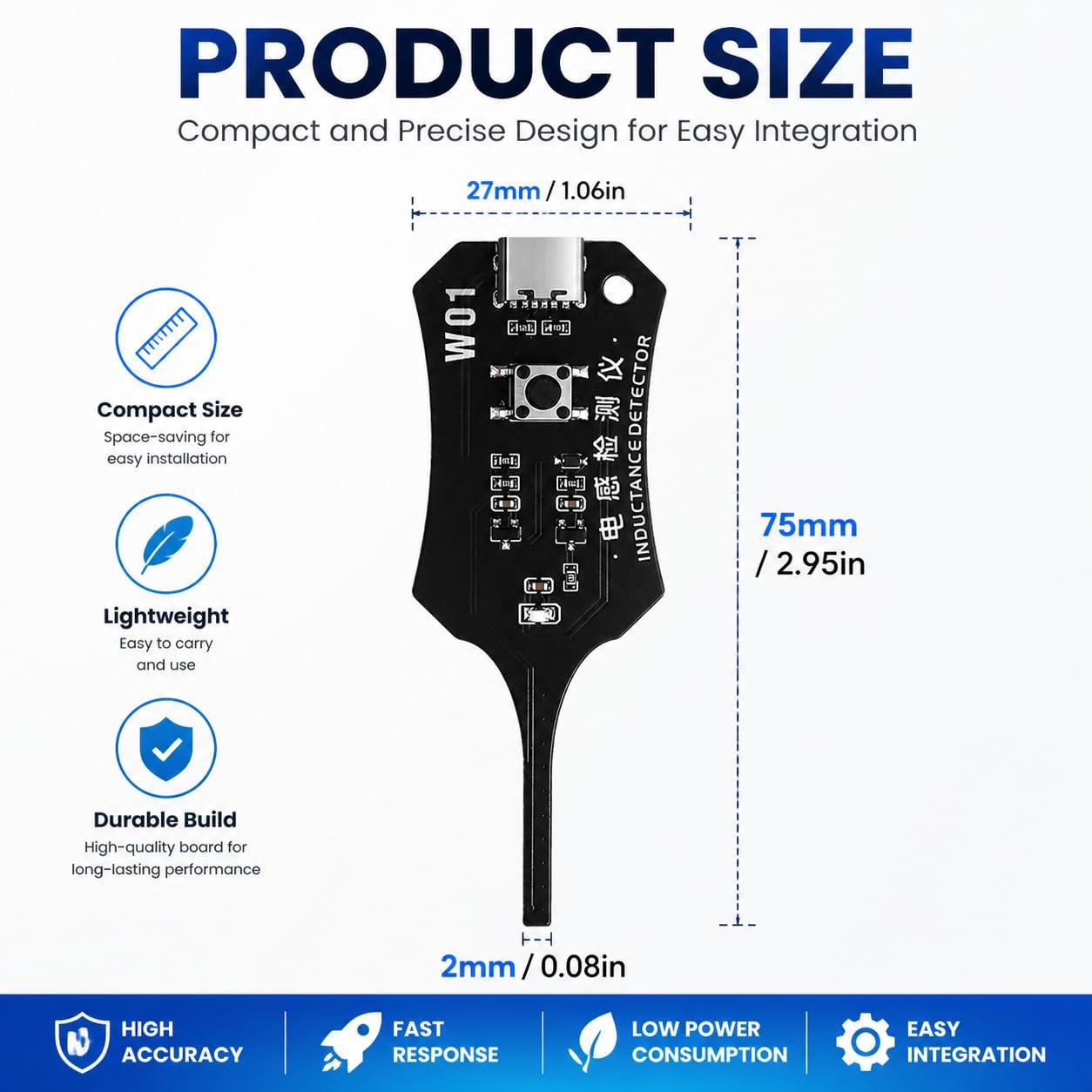 W01 Type C Inductance Tester M - Co Detector Plug 评论和价格