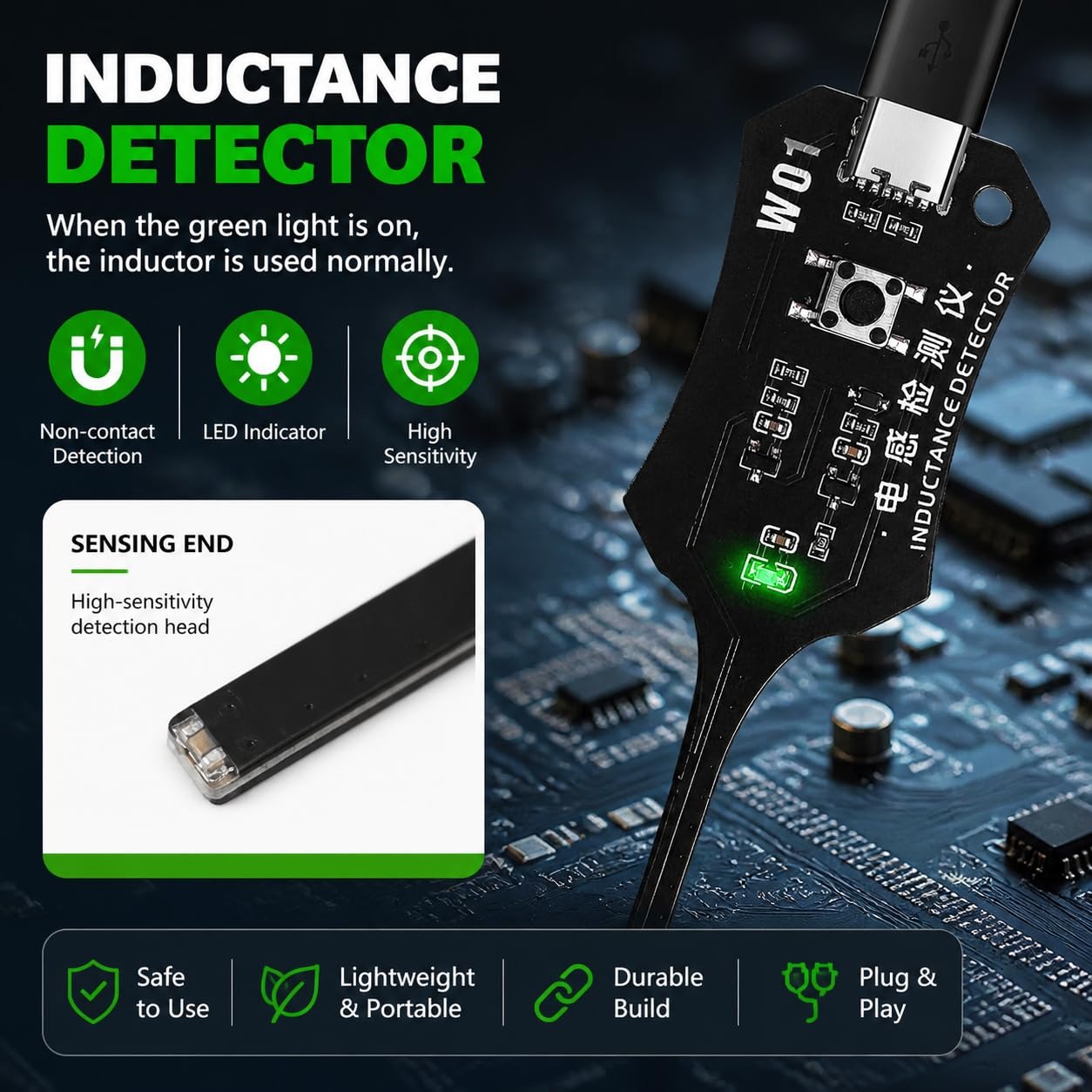 W01 Type C Inductance Tester M - Co Detector Plug 评论和价格
