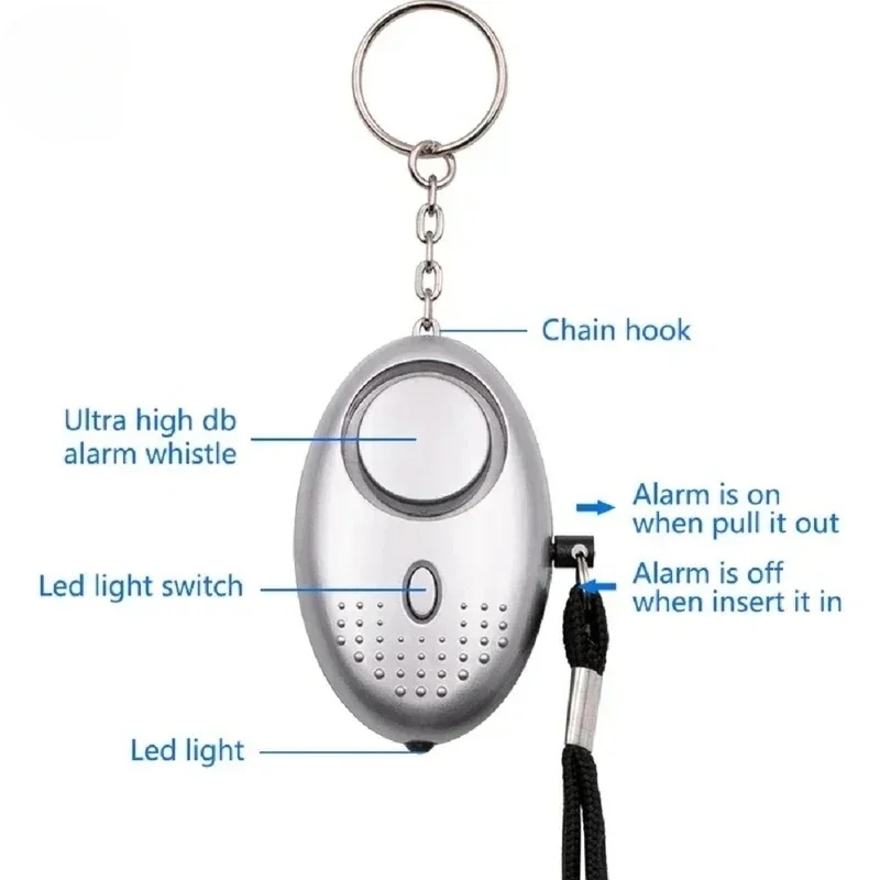 1/2Pcs Self Defense Alarm Anti - Personal Alarm Keychain 评论和价格