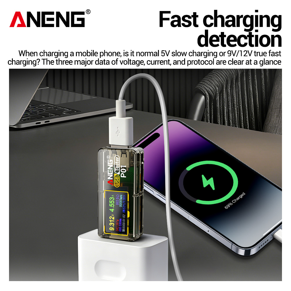 ANENG P01 USB Tester Voltmeter - Co Detector Plug 评论和价格
