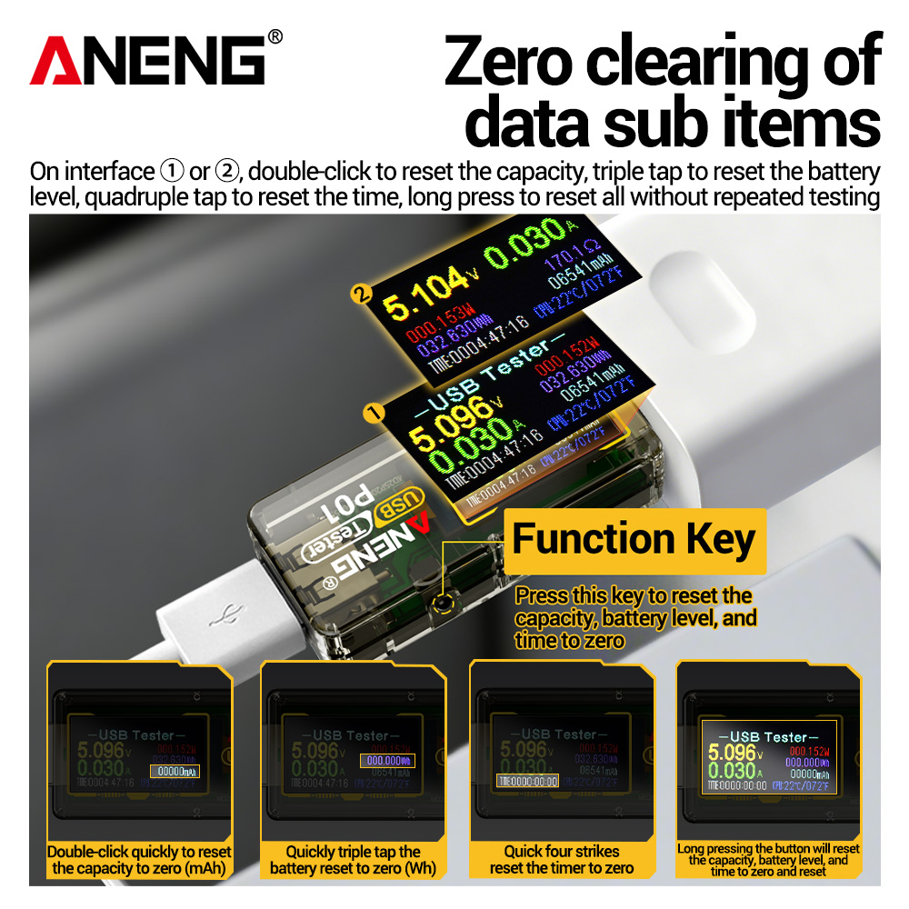 ANENG P01 USB Tester Voltmeter - Co Detector Plug 评论和价格